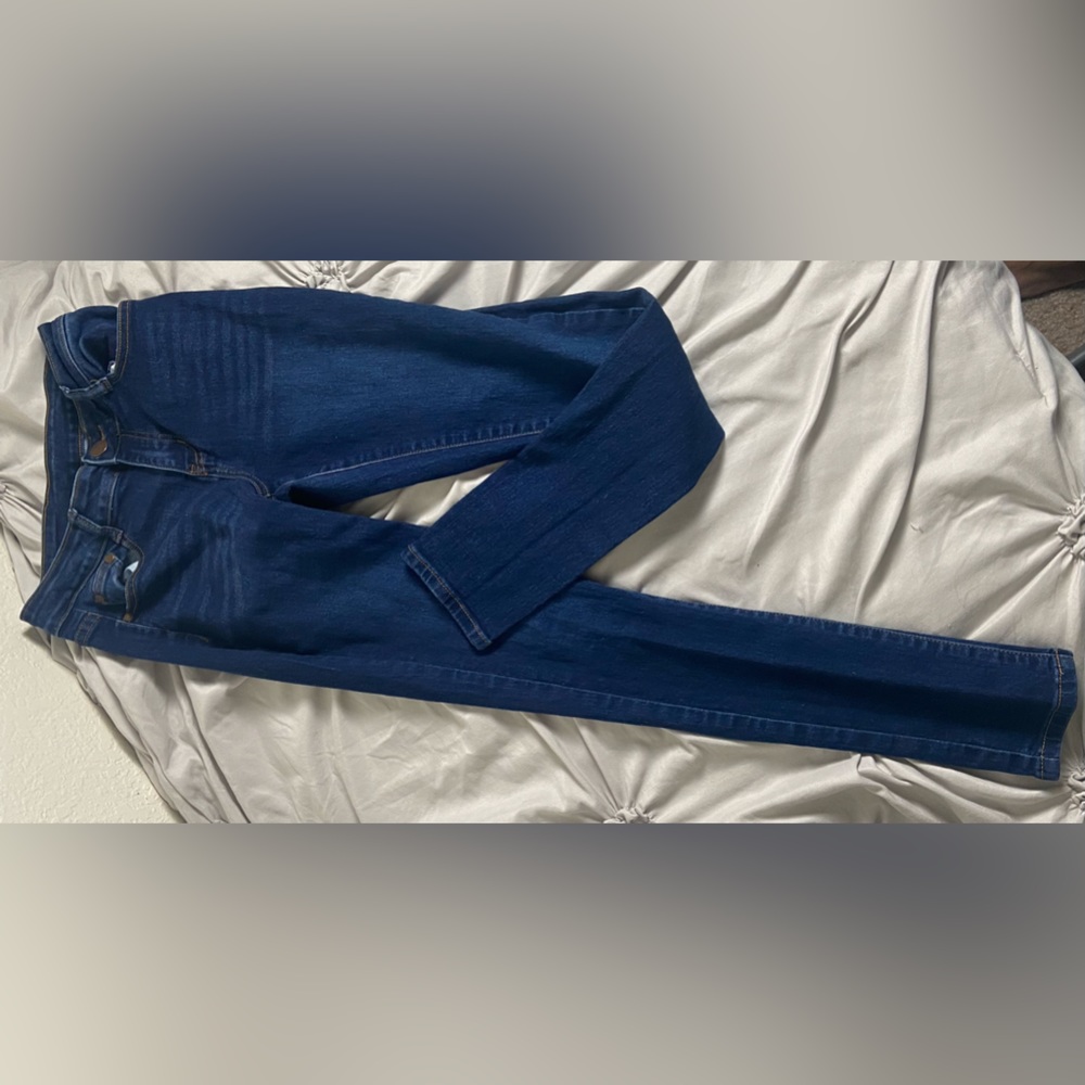 Fashion Nova Denim Skinny Jean Mid Rise (Dark Blue)